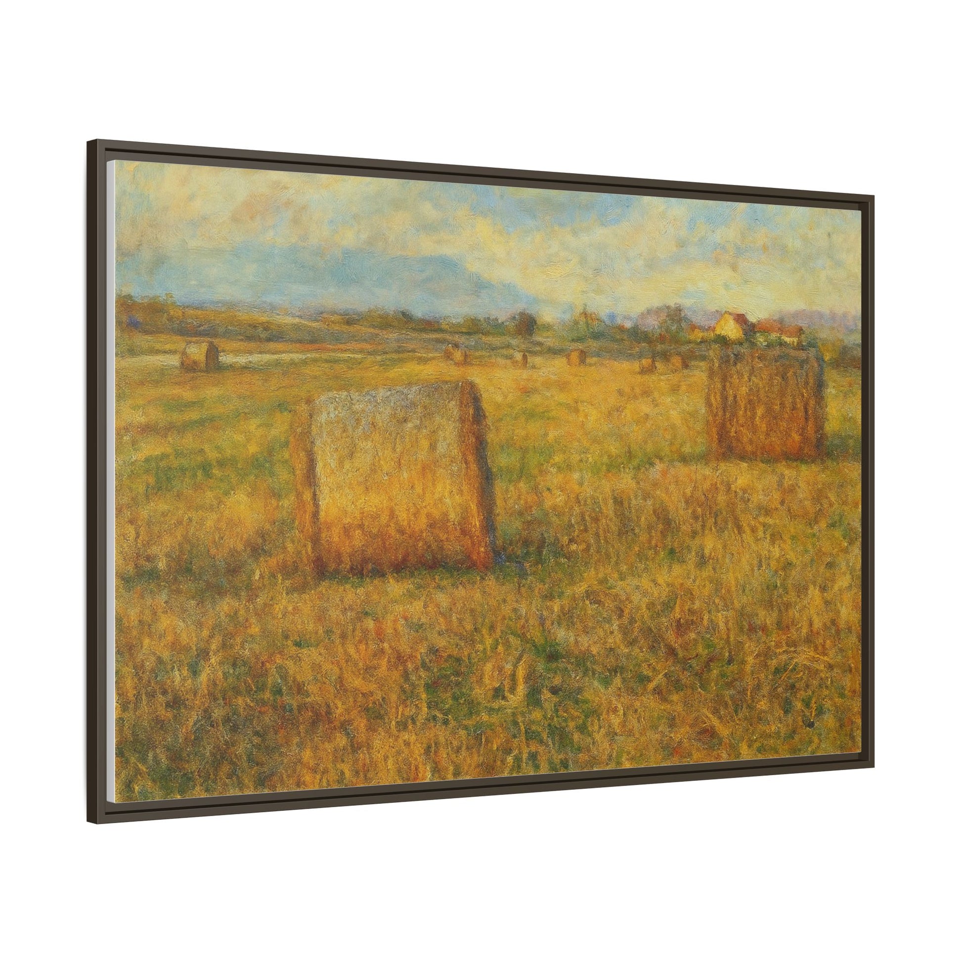 Framed Matte Canvas Wall Art - Rustic Farm Landscape, Country Decor, Home Gallery, Gift for Nature Lovers, Housewarming Decor - TRV