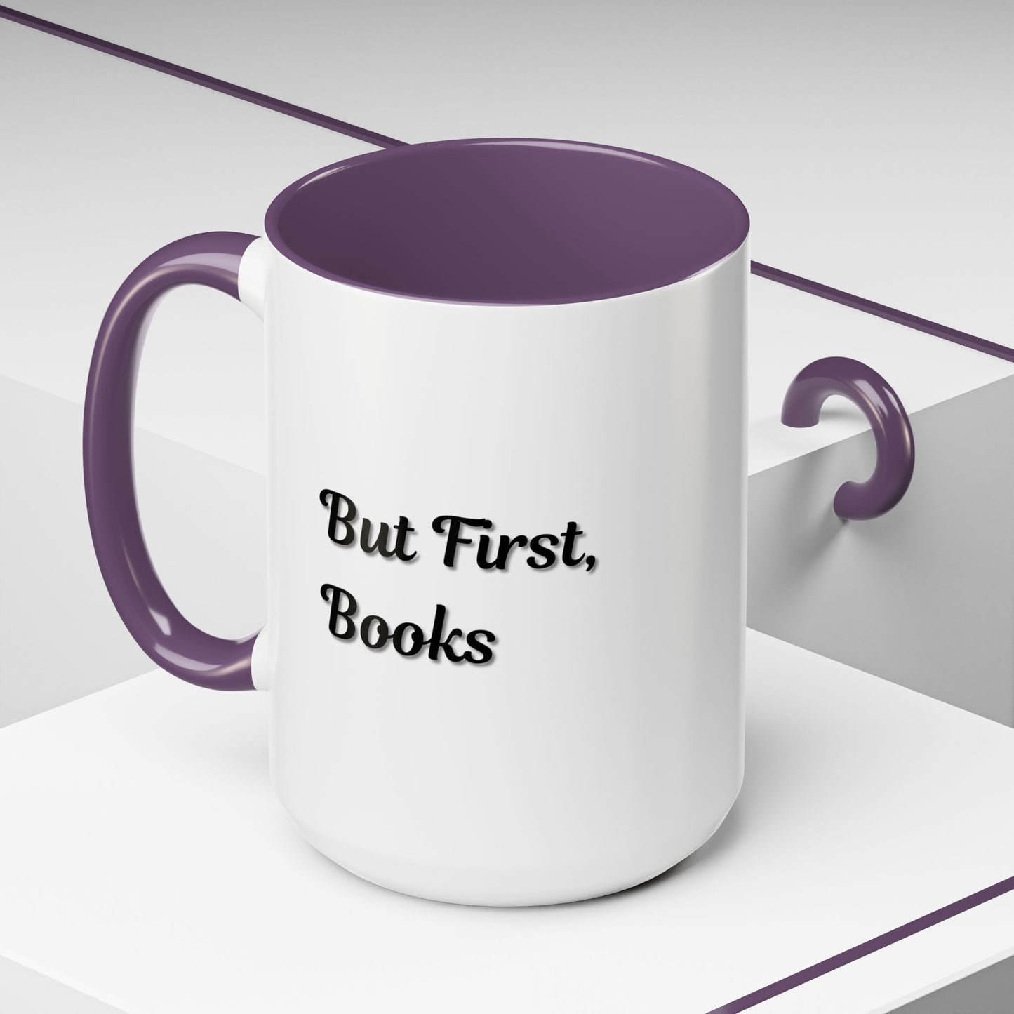 But First, Books Accent Coffee Mug - Perfect Gift for Book Lovers