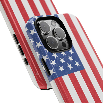 American Flag Phone Case - Patriotic Cell Cover, Tough Cases, USA Pride, Independence Day Gift, Veteran's Day, Phone Protection - TRV