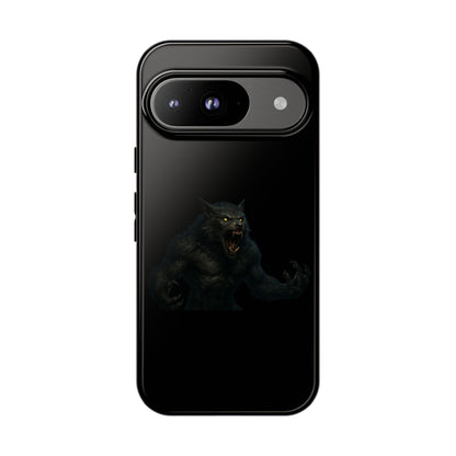 Werewolf Phone Case, Tough Cases, Black Panther Design, Gift for Animal Lovers, Phone Accessories, Fierce Phone Protection - TRV