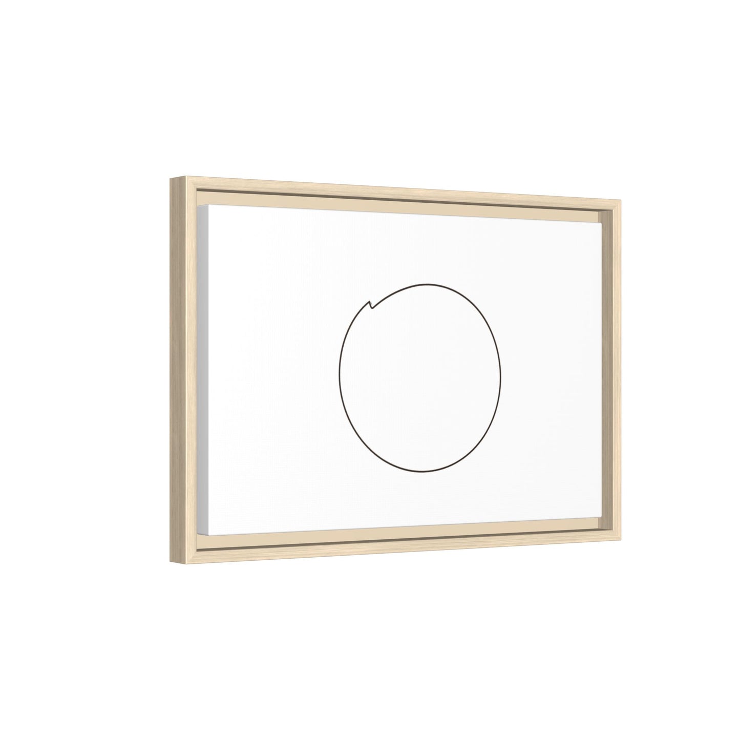 Minimal Circle Line Matte Canvas Framed | Modern Abstract Wall Art