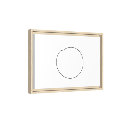 Minimal Circle Line Matte Canvas Framed | Modern Abstract Wall Art