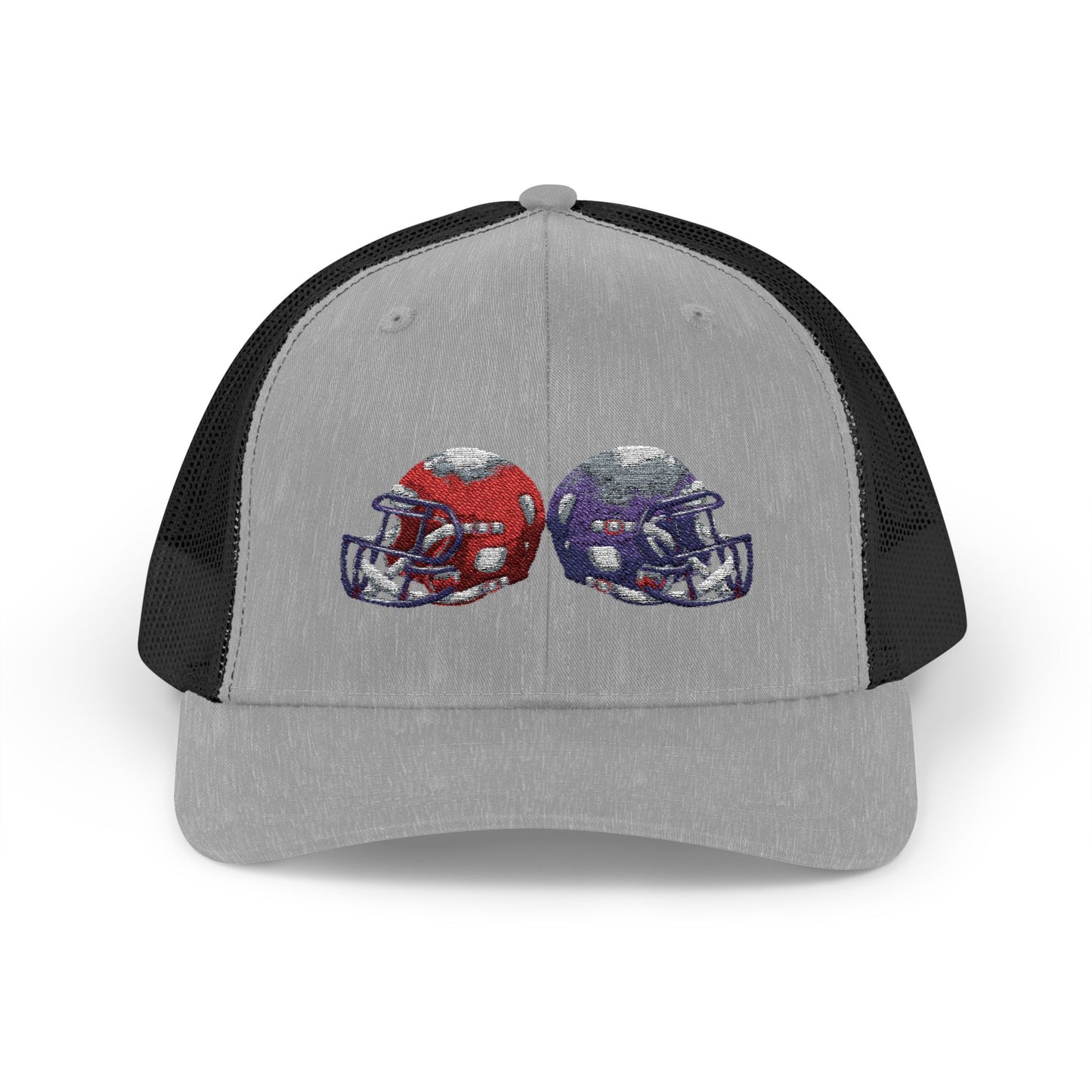 Sporty Snapback Trucker Cap with Football Helmets, Baseball Cap, Outdoor Activity Hat, Gift for Sports Fans, Team Spirit Wear - TRV