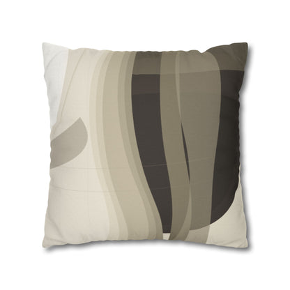 Abstract Neutral Leaf Artwork Pillowcase | Square Pillowcase