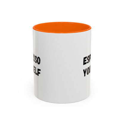 Espresso Yourself Coffee Mug - Fun Black Accented Mug for Coffee Lovers, Great Gift for Birthdays, Christmas, and Housewarming