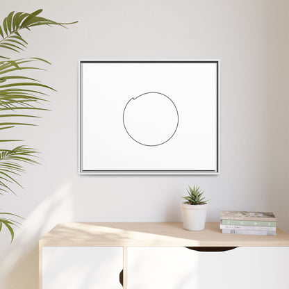 Minimal Circle Line Matte Canvas Framed | Modern Abstract Wall Art