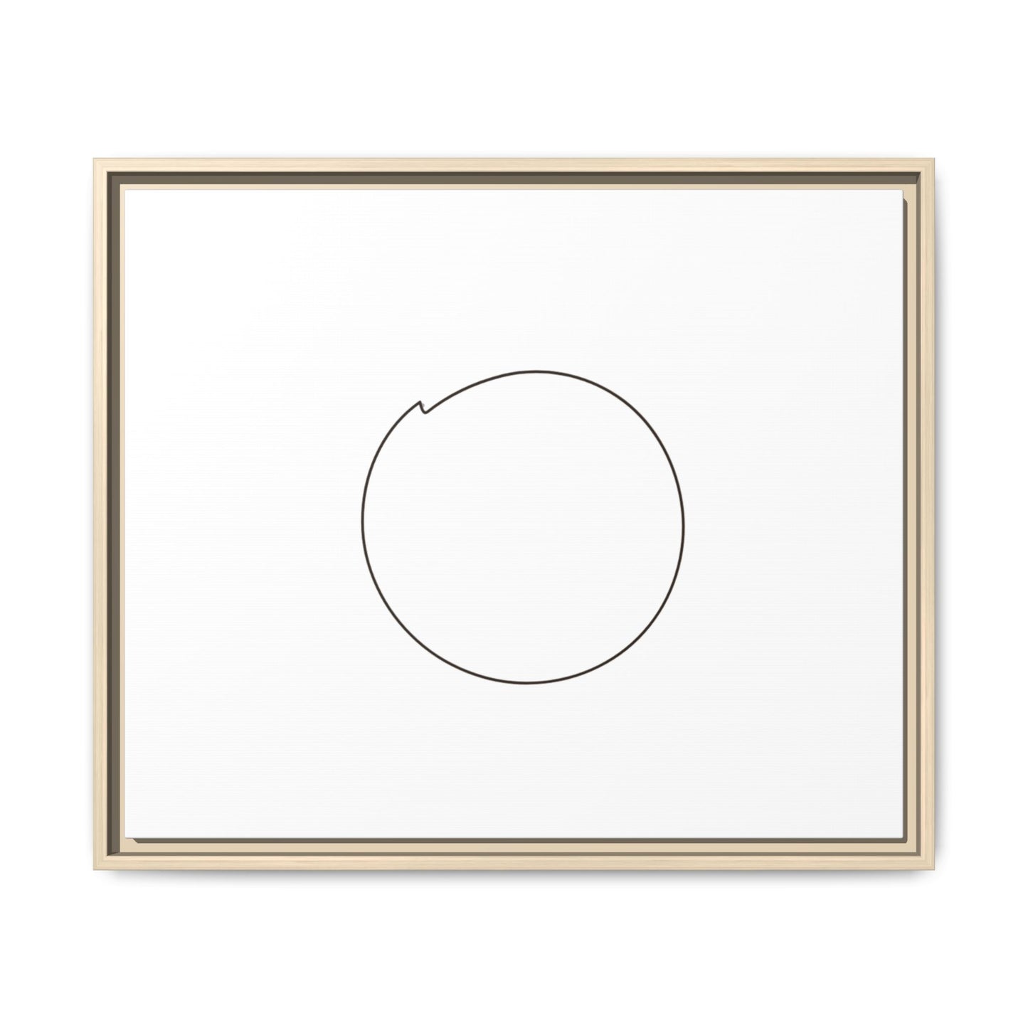 Minimal Circle Line Matte Canvas Framed | Modern Abstract Wall Art