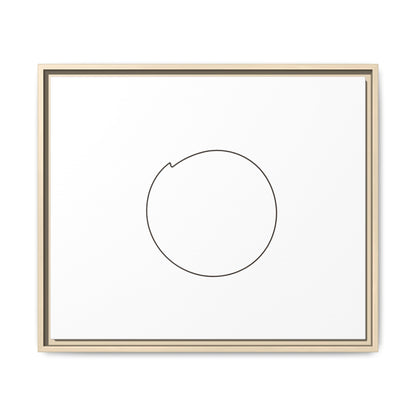 Minimal Circle Line Matte Canvas Framed | Modern Abstract Wall Art