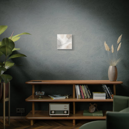 Neutral Abstract Organic Shapes Matte Canvas