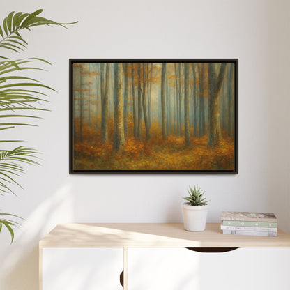 Autumn Forest Canvas Art, Framed Wall Decor, Rustic Home Decor, Nature Artwork, Gift for Nature Lovers - TRV