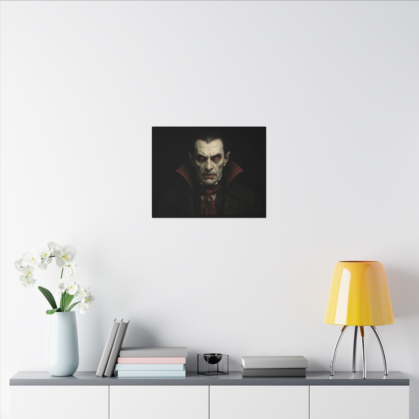 Vampire Portrait Canvas Wall Art – Gothic Dracula Print on Canvas