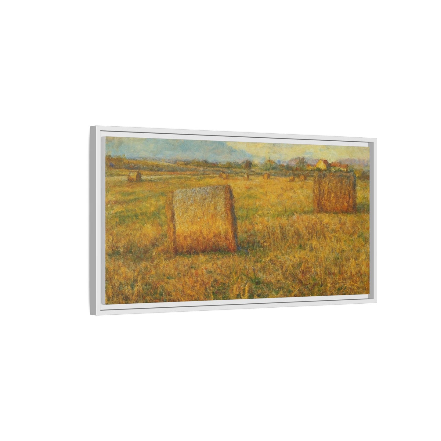 Framed Matte Canvas Wall Art - Rustic Farm Landscape, Country Decor, Home Gallery, Gift for Nature Lovers, Housewarming Decor - TRV