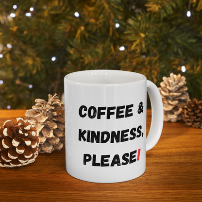 Inspirational Coffee Mug - 'Coffee & Kindness, Please!' - Perfect Gift for Friends & Family - TRV