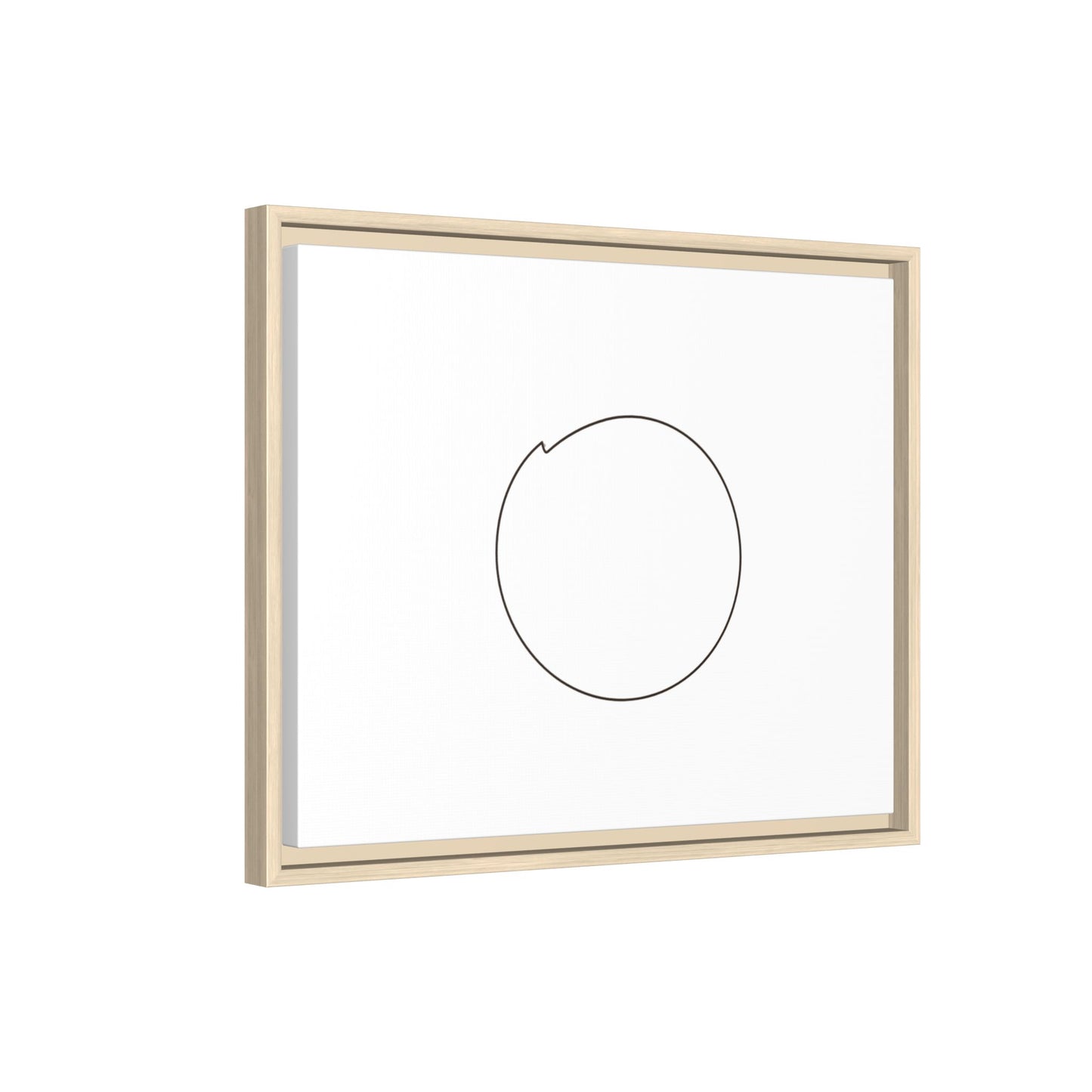 Minimal Circle Line Matte Canvas Framed | Modern Abstract Wall Art