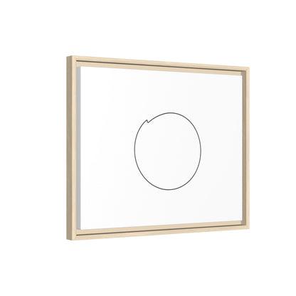 Minimal Circle Line Matte Canvas Framed | Modern Abstract Wall Art