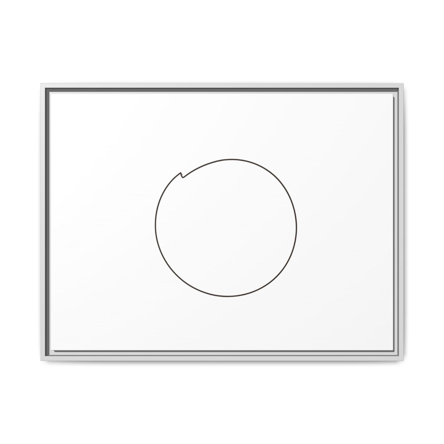 Minimal Circle Line Matte Canvas Framed | Modern Abstract Wall Art