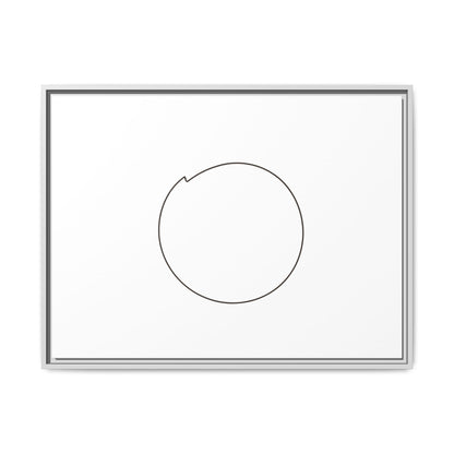 Minimal Circle Line Matte Canvas Framed | Modern Abstract Wall Art