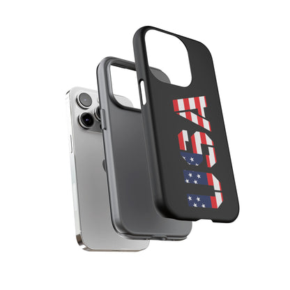 USA Flag Phone Case, Tough Phone Cover, Patriotic Gift, Independence Day Accessory, American Pride Mobile Case - TRV