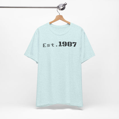 Est. 1987 Unisex Tee - Vintage Style Shirt, 80s Birth Year Gift, Casual Wear, Birthday T-Shirt, Retro Graphic Tee