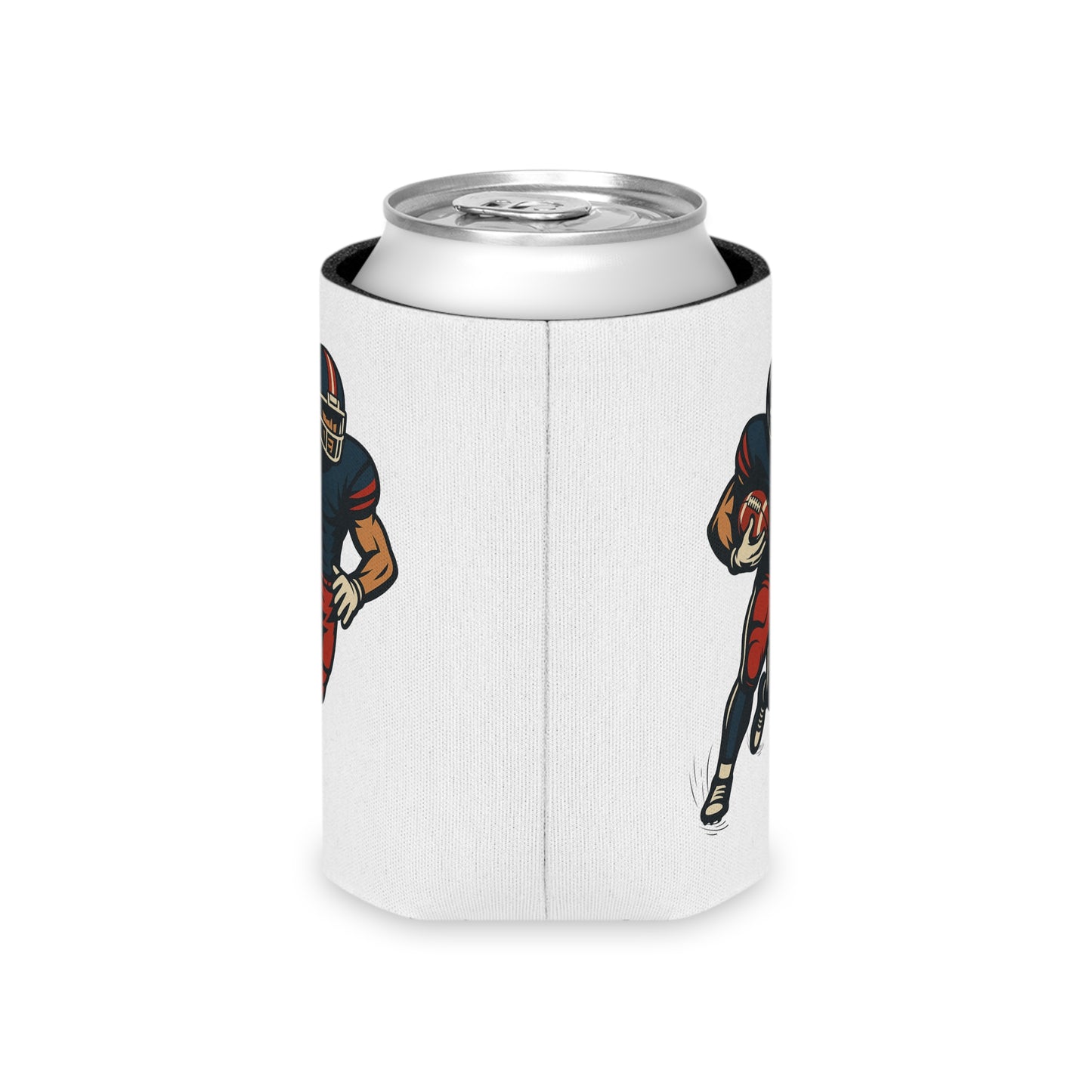 Football Player Can Cooler | Sports Fan Gift, Tailgate Accessories, Game Day Drink Holder, Party Favor, Football Party Decor