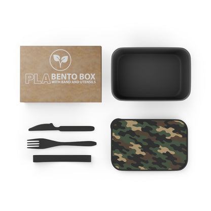 Camouflage Bento Box with Utensils, Stylish Lunch Container, Meal Prep Box, Outdoor Picnic Essential, Durable Food Storage - TRV