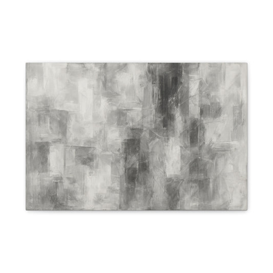 Abstract Grey Canvas Wall Art, Modern Home Decor, Minimalist Artwork, Living Room Accent, Contemporary Art Piece