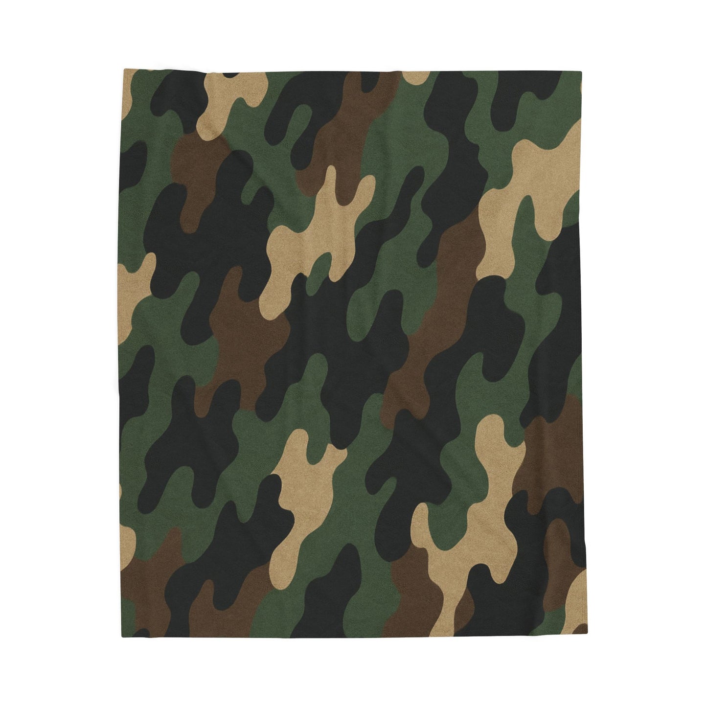 Cozy Camo Velveteen Plush Blanket for Comfort Lovers, Soft Throw Blanket, Perfect for Camping, Home Decor, Gift Ideas - TRV