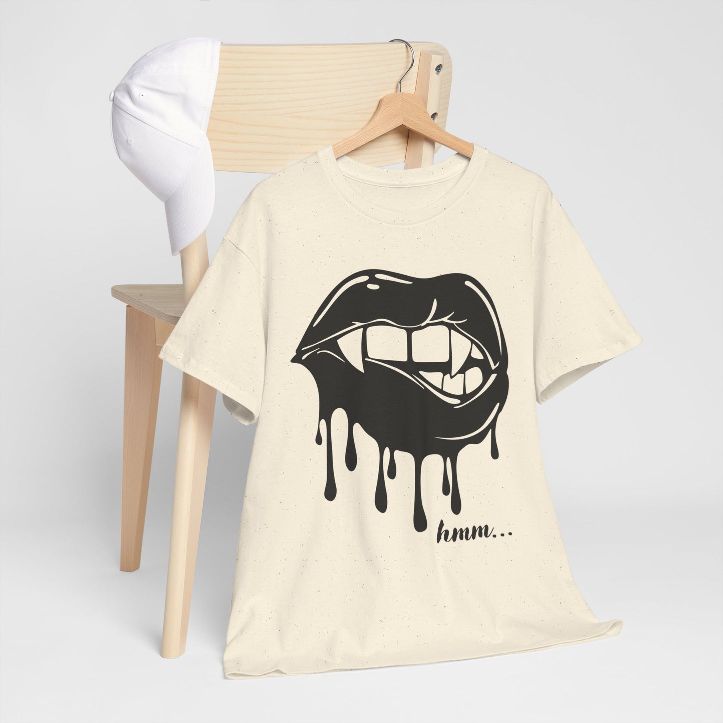 Edgy Graphic Tee - Dripping Lips Design - Unisex Heavy Cotton Tee