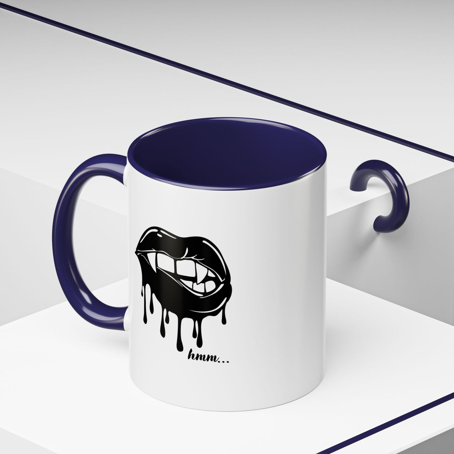 Vampire Lip Accent Coffee Mug - 11oz & 15oz - Unique Halloween Gift
