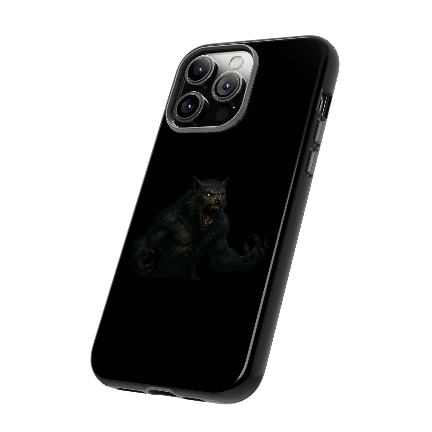 Werewolf Phone Case, Tough Cases, Black Panther Design, Gift for Animal Lovers, Phone Accessories, Fierce Phone Protection - TRV