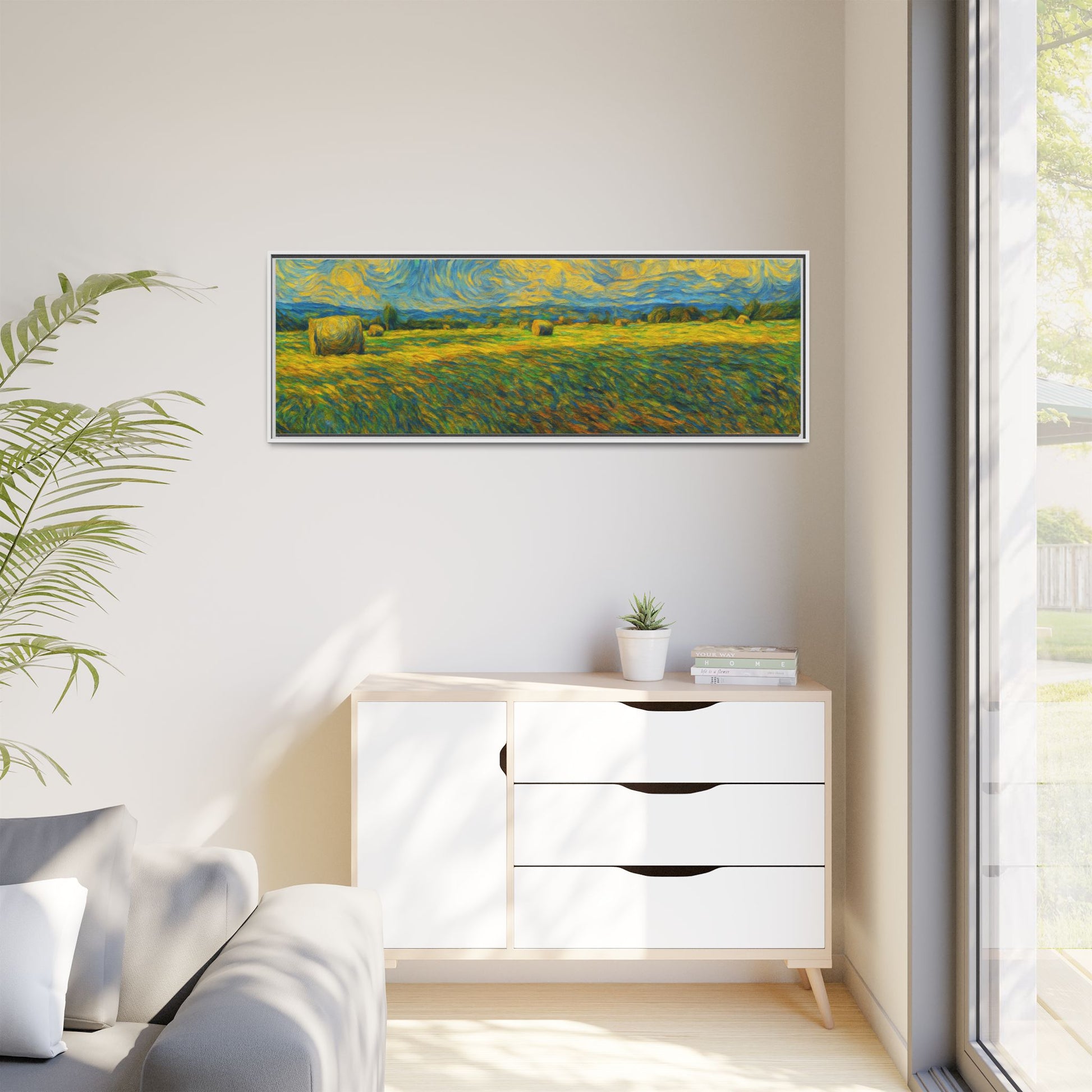 Landscape Matte Canvas, Framed (Multi-color) - TRV