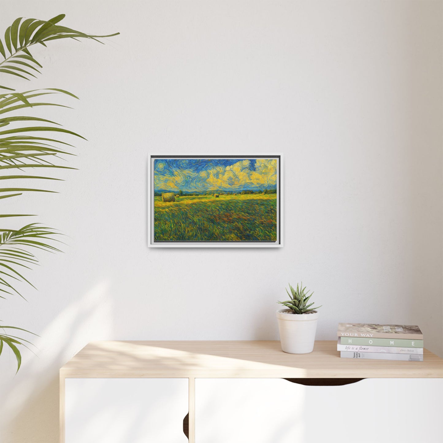 Landscape Matte Canvas, Framed (Multi-color) - TRV