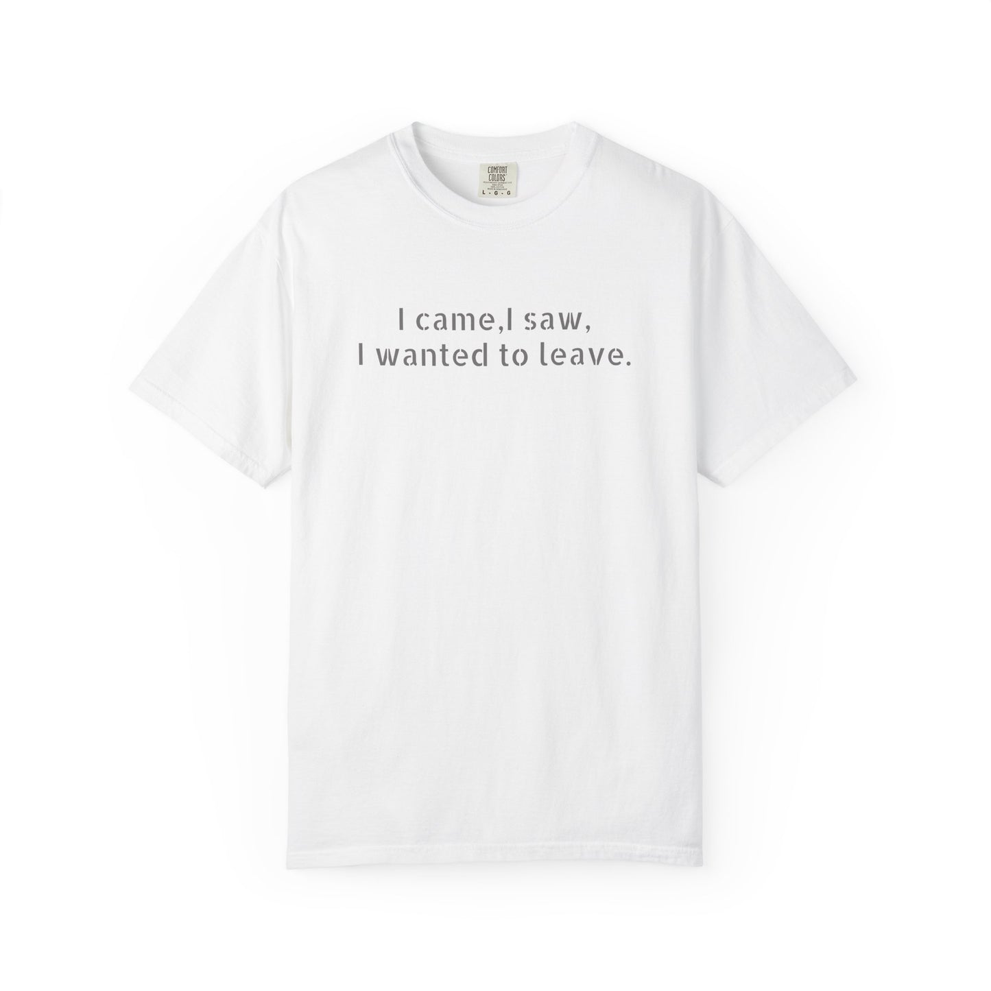 I came, I saw, I wanted to leave T-shirt | Minimal Text Tee