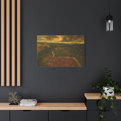 Stretched Canvas Art, Scenic Landscape Wall Decor, Nature Painting for Home, Rustic Room Accent, Gift for Nature Lovers - TRV