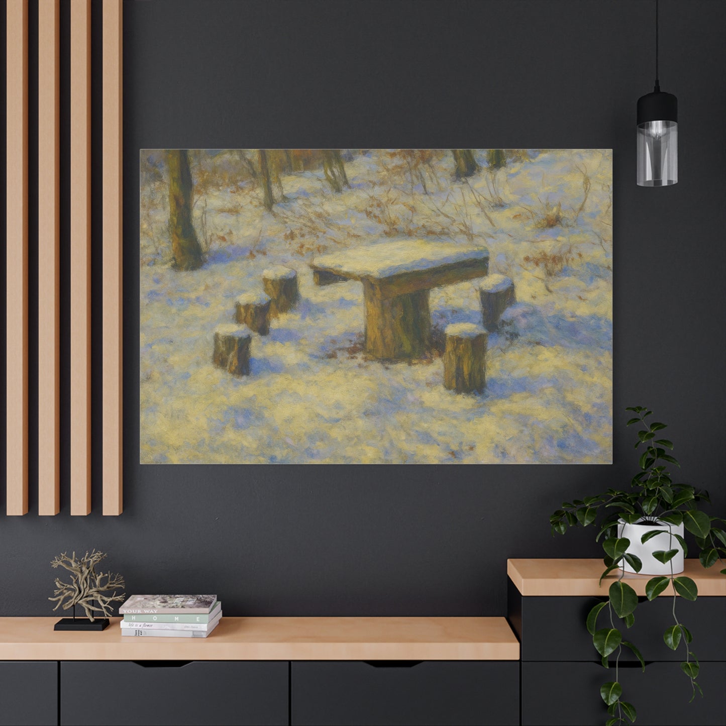 Matte Canvas Wall Art, Rustic Outdoor Scene, Nature Decor, Home Wall Décor, Cozy Cabin Vibe, Perfect for Gift Giving - TRV