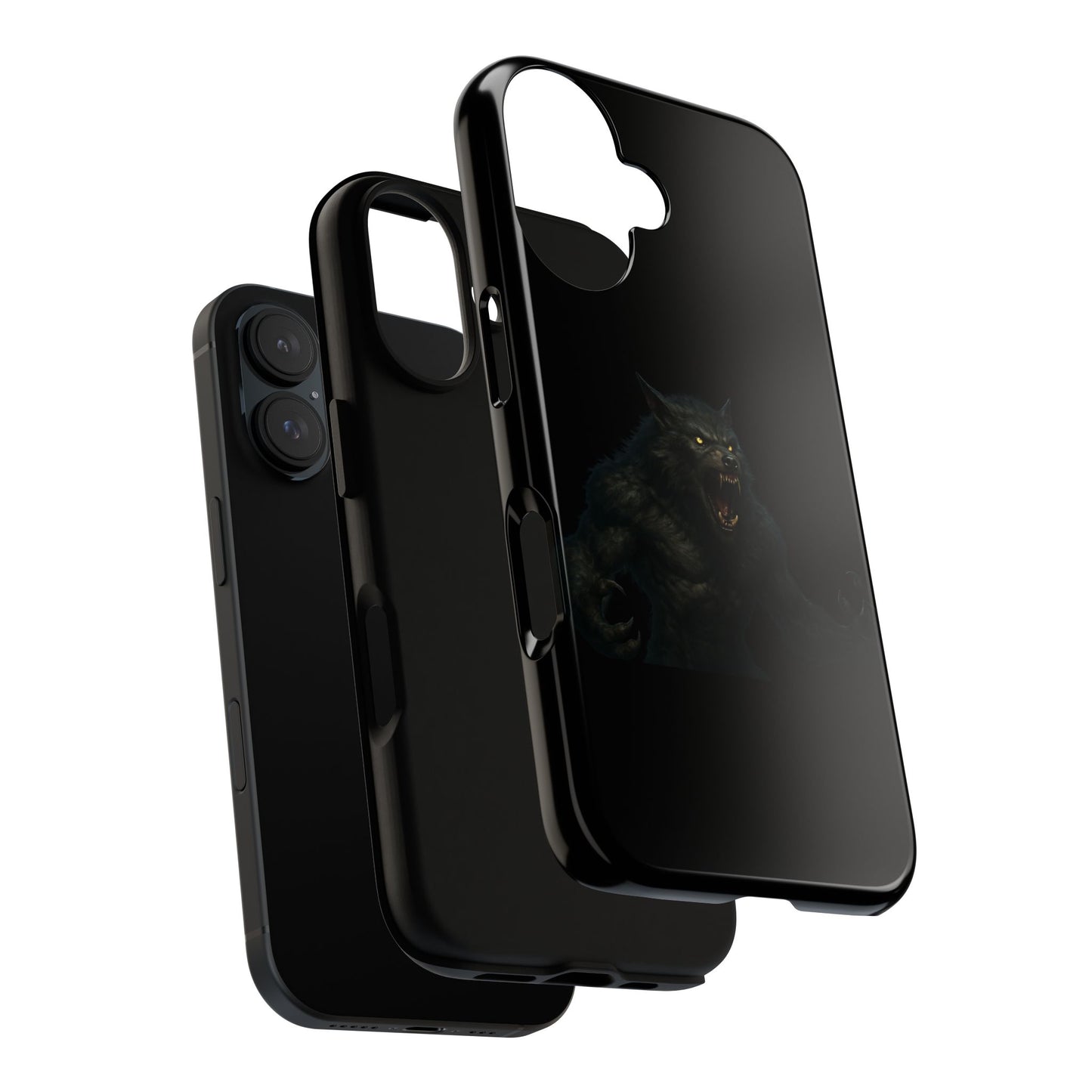 Werewolf Phone Case, Tough Cases, Black Panther Design, Gift for Animal Lovers, Phone Accessories, Fierce Phone Protection - TRV