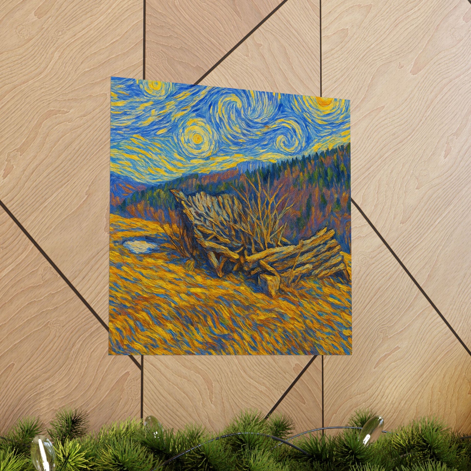 Matte Vertical Posters of Starry Night - Art Print for Home Decor, Wall Art, Gift for Art Lovers, Bacground for Celebrations - TRV