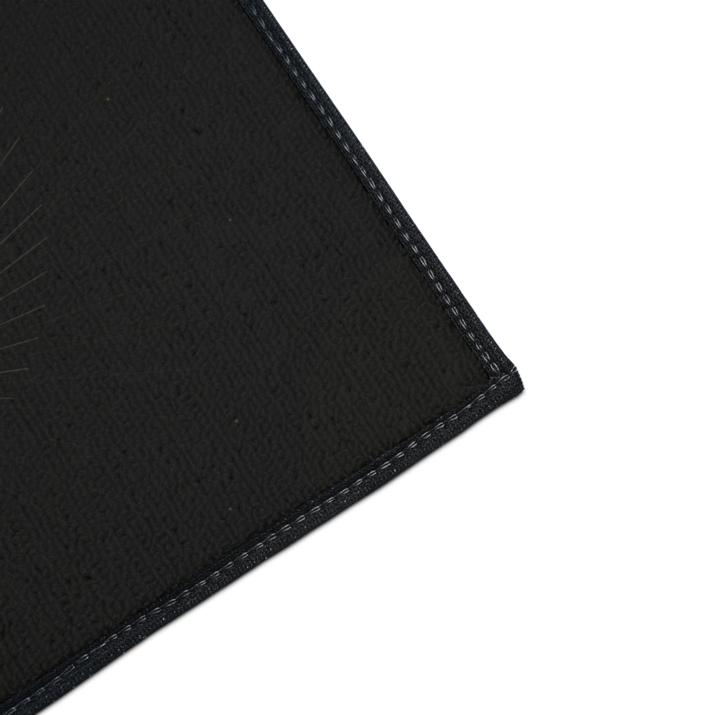 Radiant Star Burst Floor Mat | Black Entrance Rug - TRV