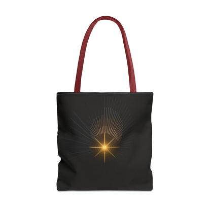 Radiant Starburst Tote Bag | Golden Light Celestial Design - TRV