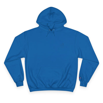 Champion Hoodie with Korean Finger Heart Graphic – Minimal White Pullover