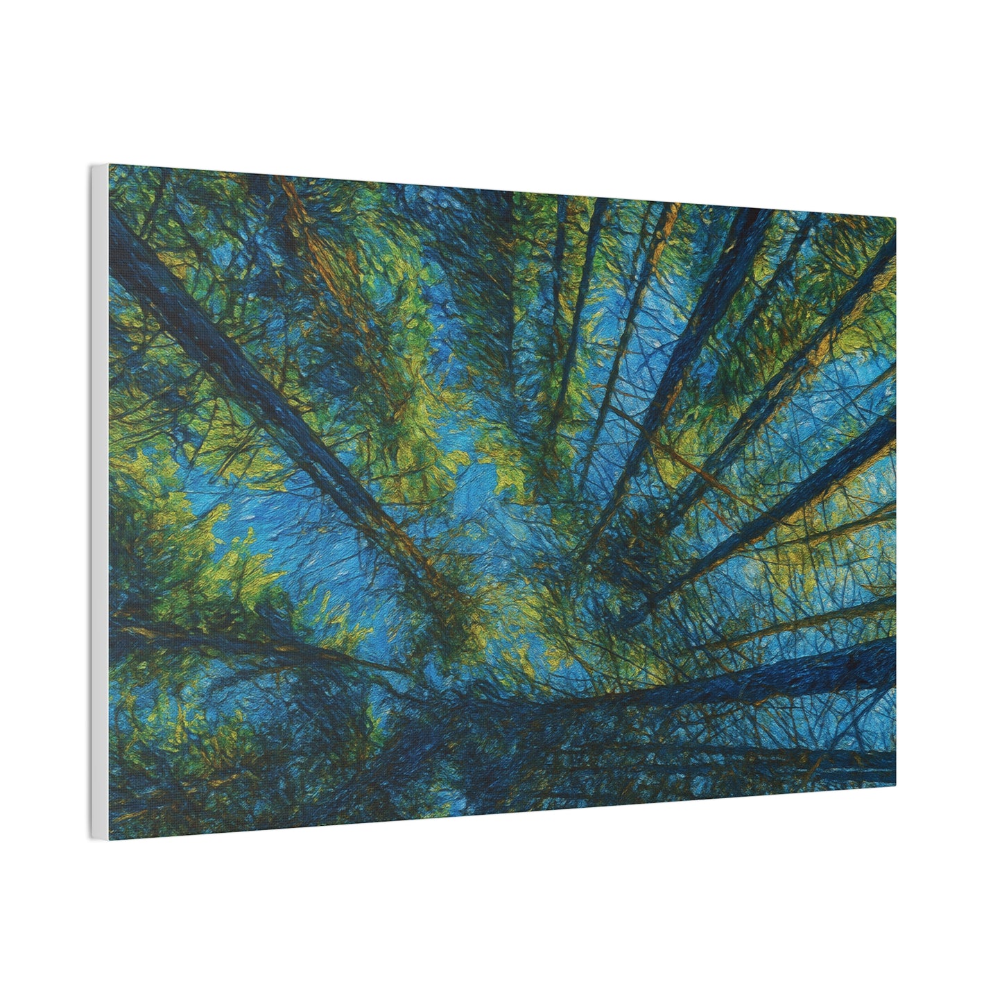 Forest Canopy Canvas Print – Upward View Trees Wall Art (Stretched Canvas 0.75")