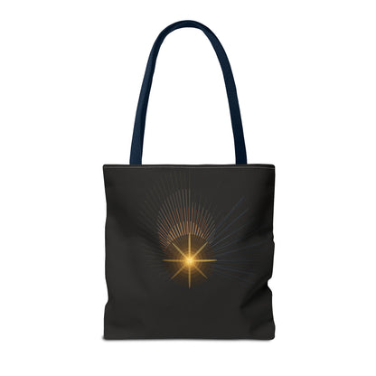Radiant Starburst Tote Bag | Golden Light Celestial Design - TRV