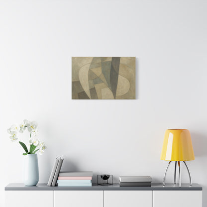 Abstract Neutral Geometric Shapes Matte Canvas - TRV