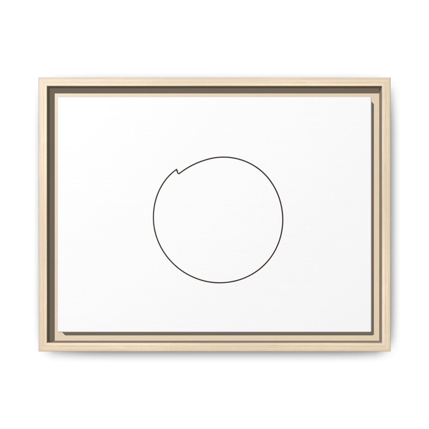 Minimal Circle Line Matte Canvas Framed | Modern Abstract Wall Art