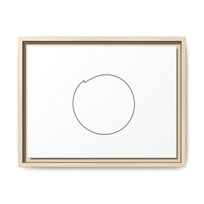 Minimal Circle Line Matte Canvas Framed | Modern Abstract Wall Art