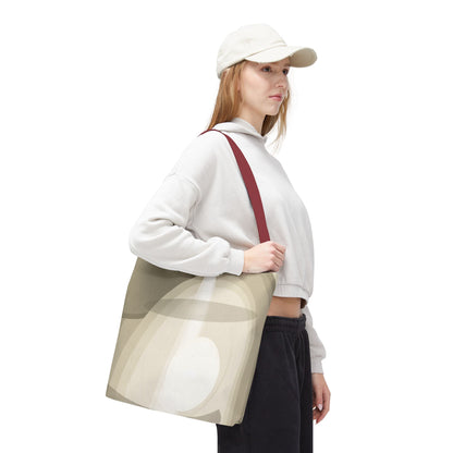 Neutral Abstract Light Beam Tote Bag | Minimalist Geometric Pattern