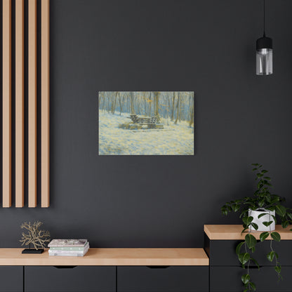 Winter Serenity Canvas Wall Art, Cozy Living Room Decor, Nature Landscape Print, Gift for Art Lovers, Home Decor, Seasonal Artwork - TRV