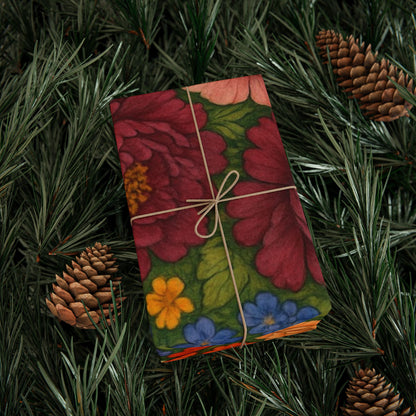 Floral Bouquet Wrapping Paper Roll — Vintage Garden Pattern