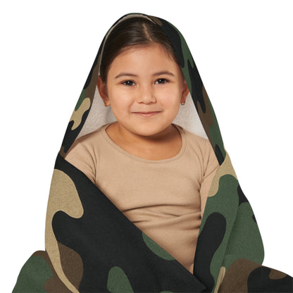Youth Hooded Towel in Camouflage | Fun Bath Time, Beach Days, Pool Parties, Gifts for Kids, Summer Essentials, Spa Days
