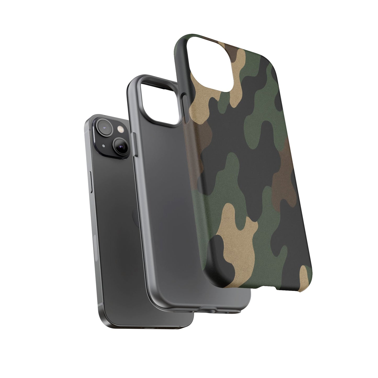 Camouflage Phone Case, Tough Phone Cover, Military Style Accessory, Protective Case for Men, Gifts for Soldiers - TRV